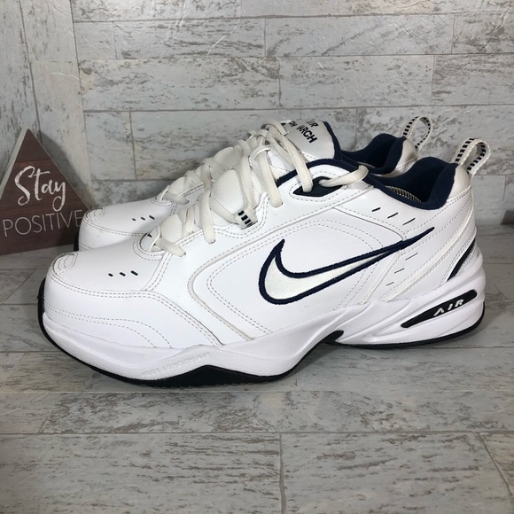 Nike Shoes Nike Air Monarch 4e White Blue Walking Shoes 5 Poshmark
